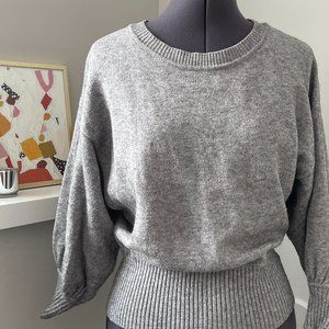Grey Moth 3/4 Sleeve Sweater